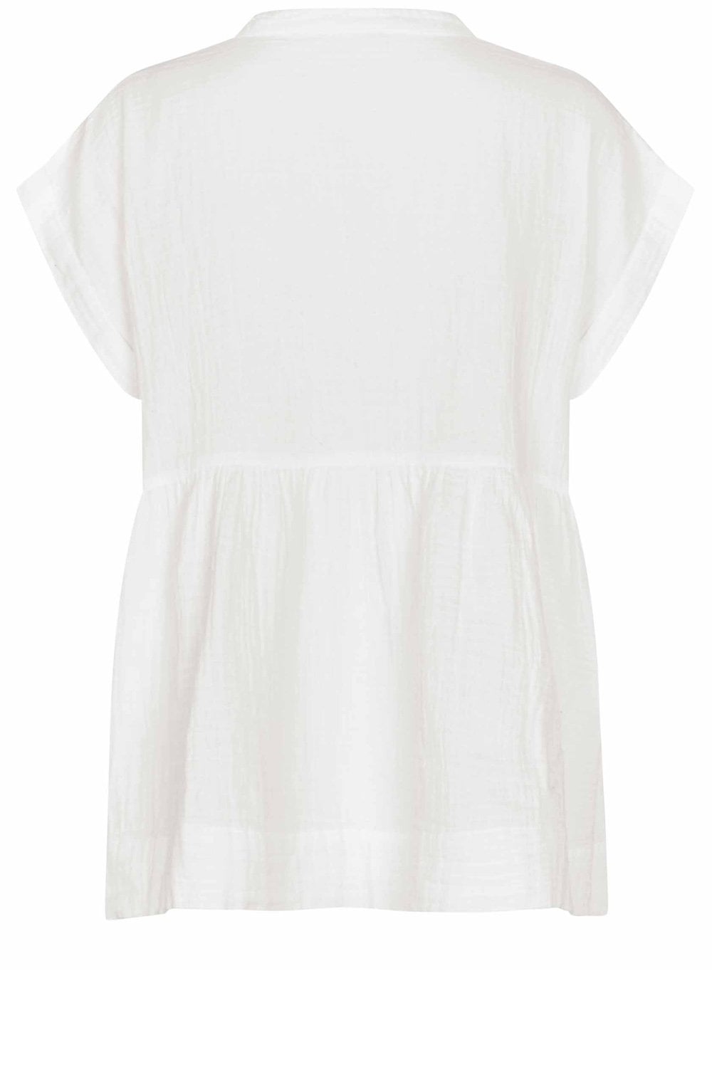 Eloisa White Seersucker Blouse