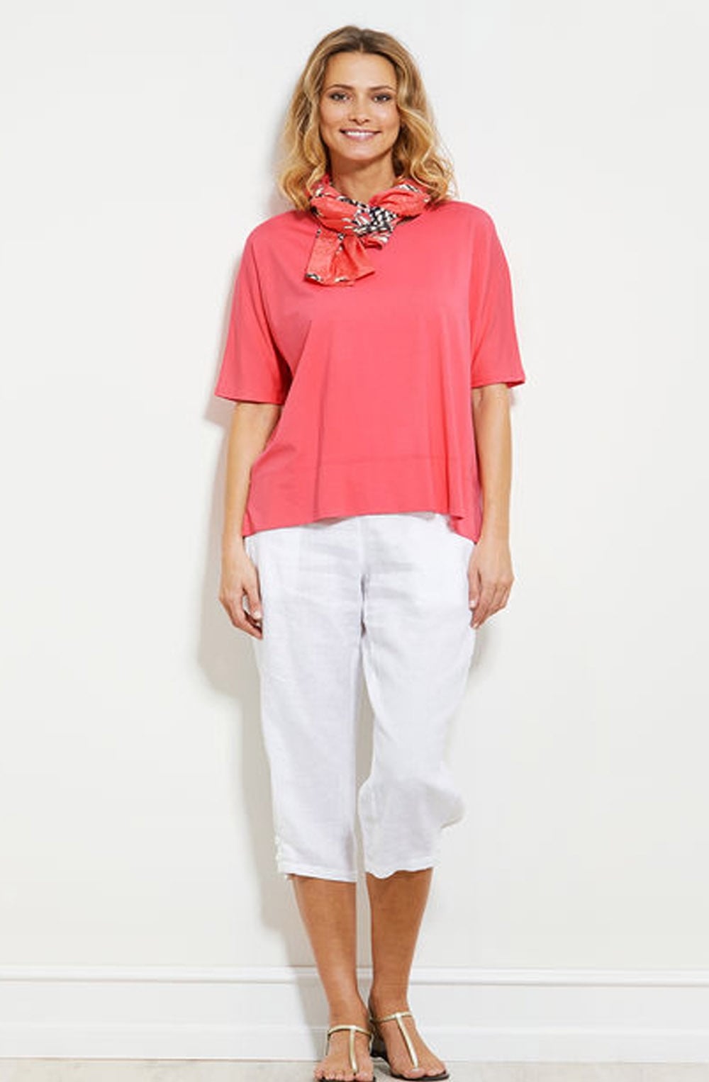Eloise Coral Over Sized Top