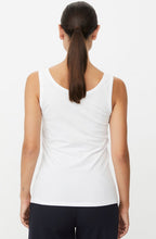 Elvoria White Jersey Vest Top