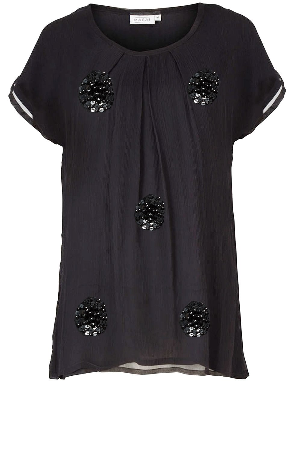 Enya Chiffon Sequin Detail Top
