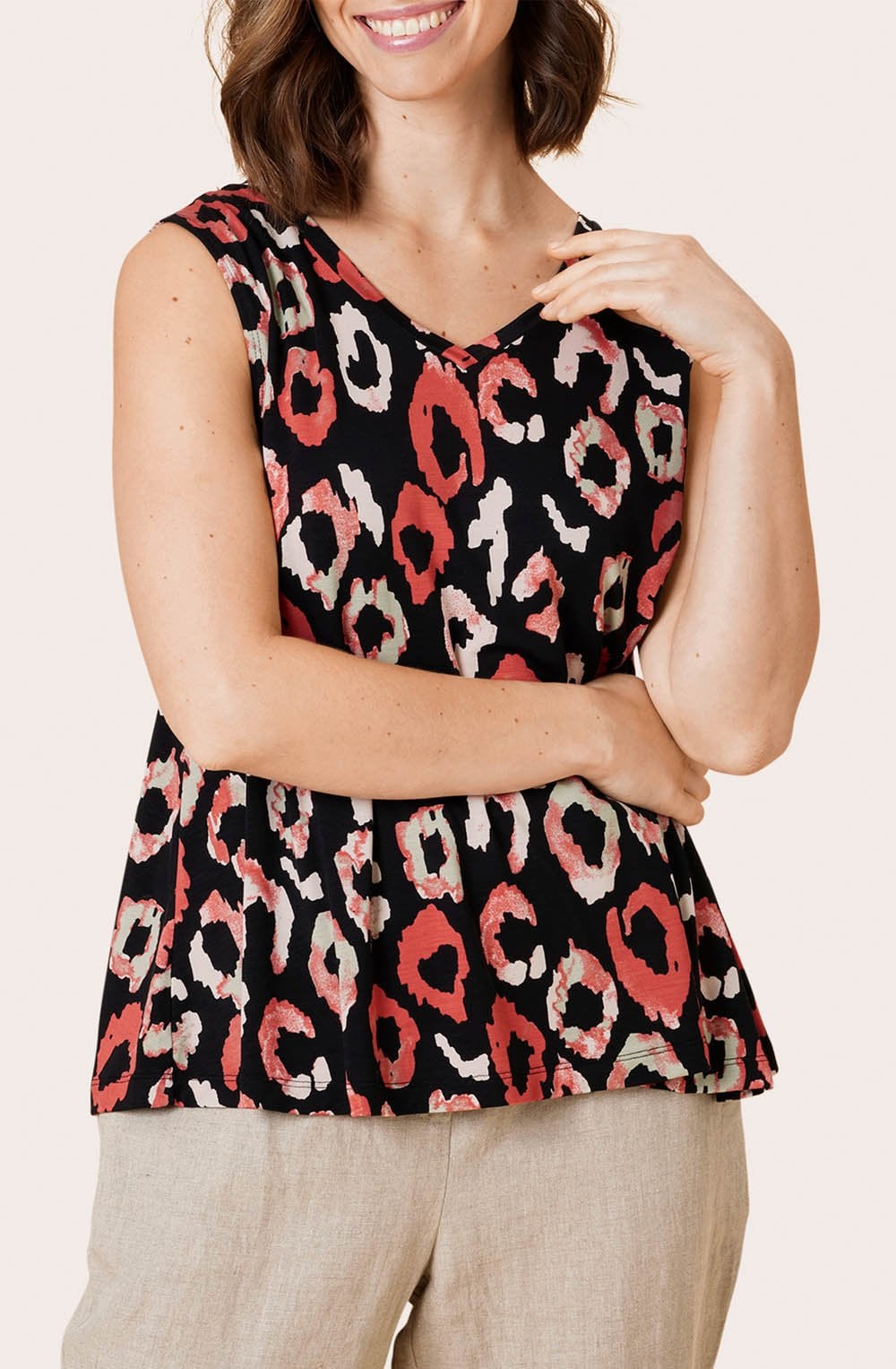 Erall Bold Animal Print Top