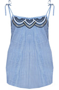 Etna Brunnera Blue Embroidered Camisole
