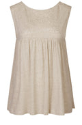 Ezra Light Beige Sleeveless Top