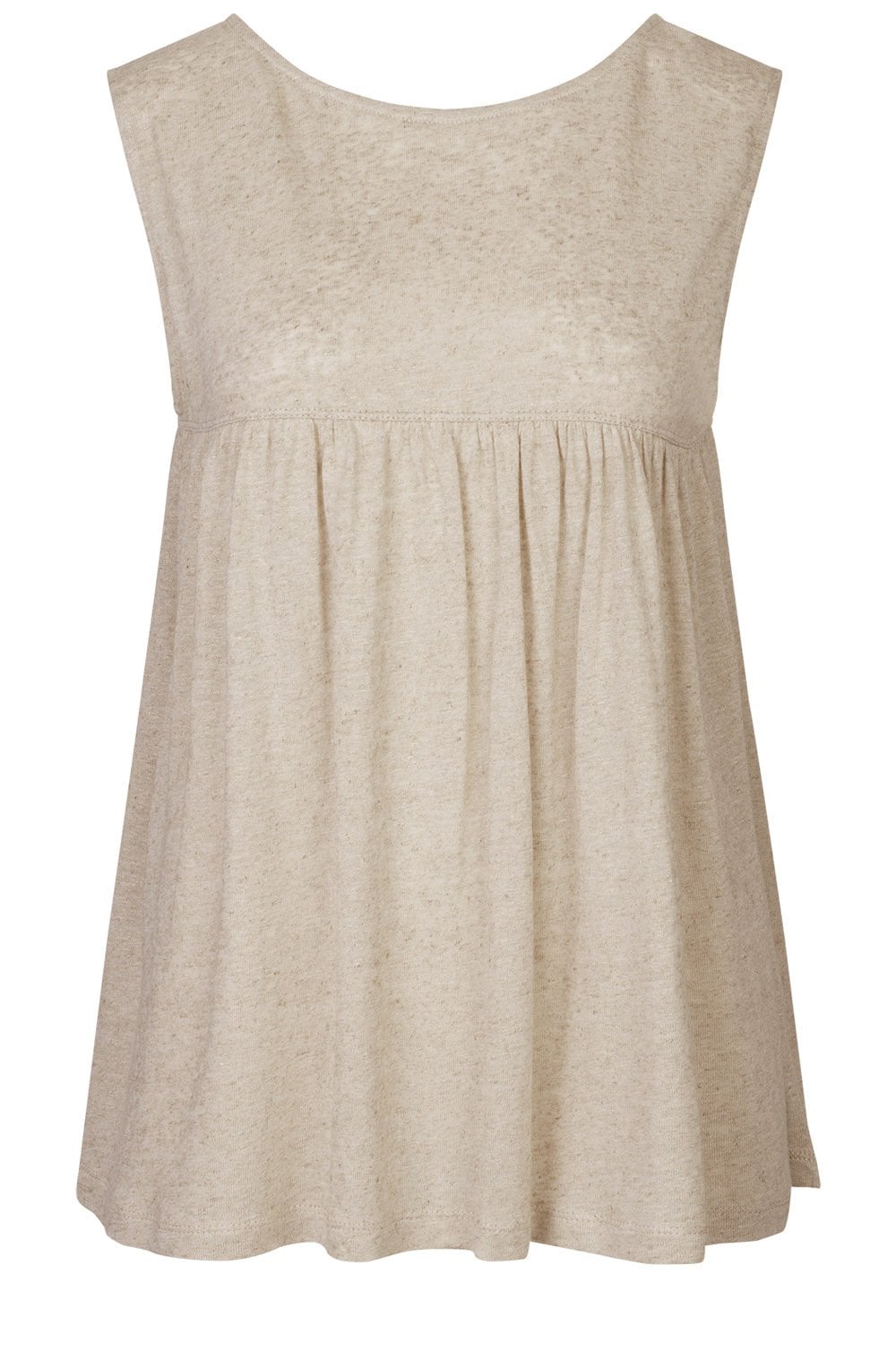 Ezra Light Beige Sleeveless Top