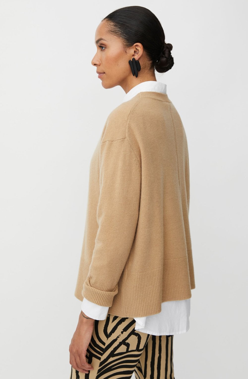 Fabrice Travertine Knitted Stripe Jumper