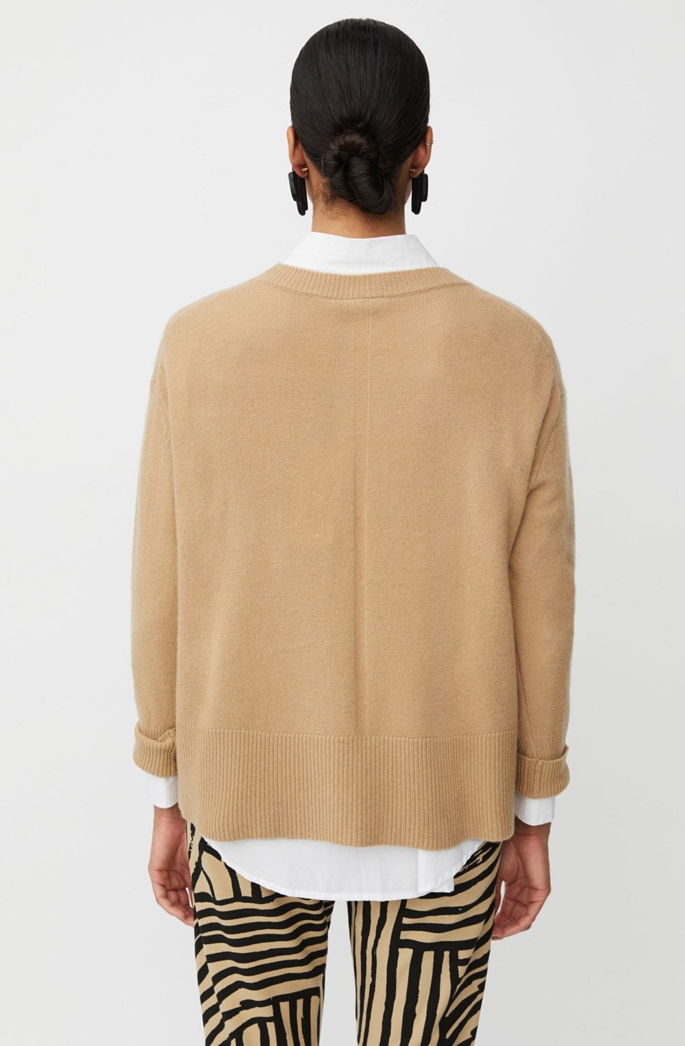 Fabrice Travertine Knitted Stripe Jumper