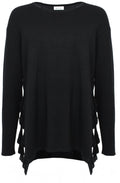 Fadumo Black Ruffle Jumper