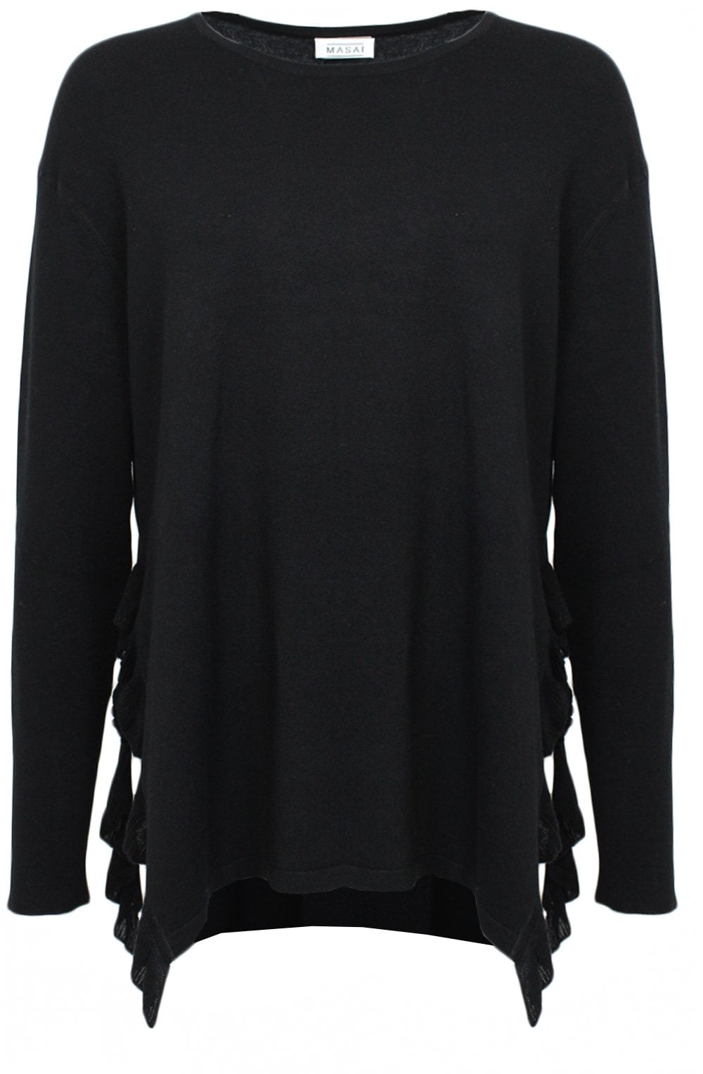 Fadumo Black Ruffle Jumper
