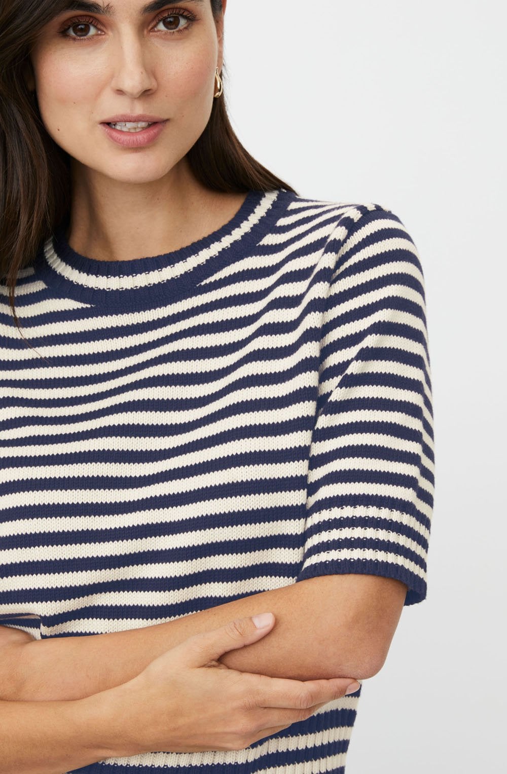 Faeleen Navy Striped Knit Jumper