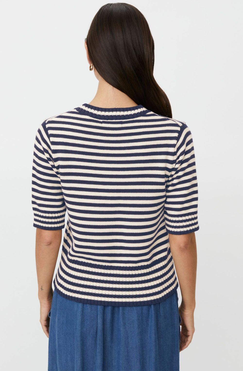 Faeleen Navy Striped Knit Jumper