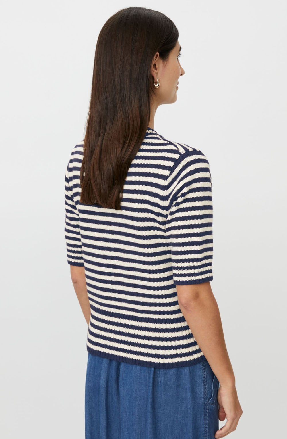 Faeleen Navy Striped Knit Jumper