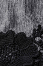 Falivra Misty Grey Lace Overlay Jumper