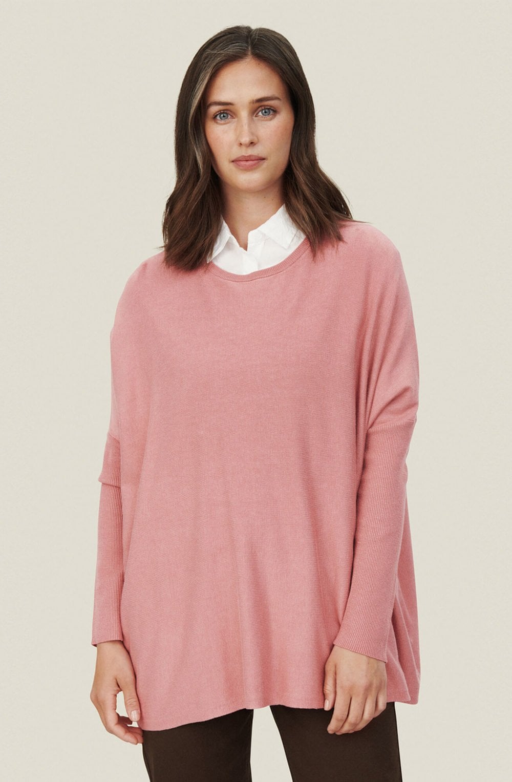 Fanasi Dusty Rose Thin Knit Jumper