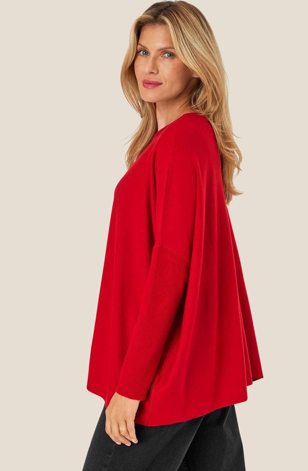 Fanasi Haute Red Knit Jumper