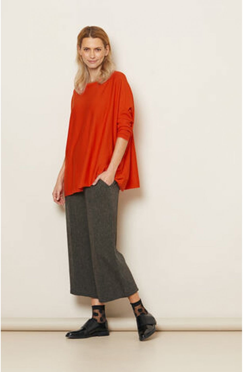 Fanasi Pumpkin Fine Knit Jumper