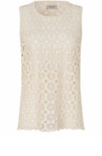 Fanelis Fog Crochet Sleeveless Top