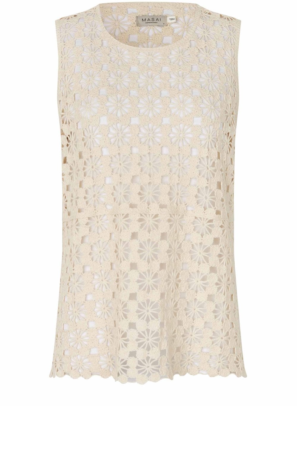 Fanelis Fog Crochet Sleeveless Top