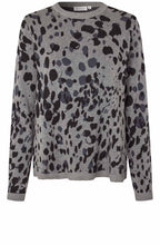 Faren Grey and Black Animal Print Jumper