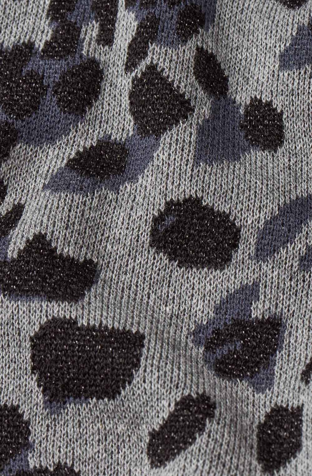 Faren Grey and Black Animal Print Jumper