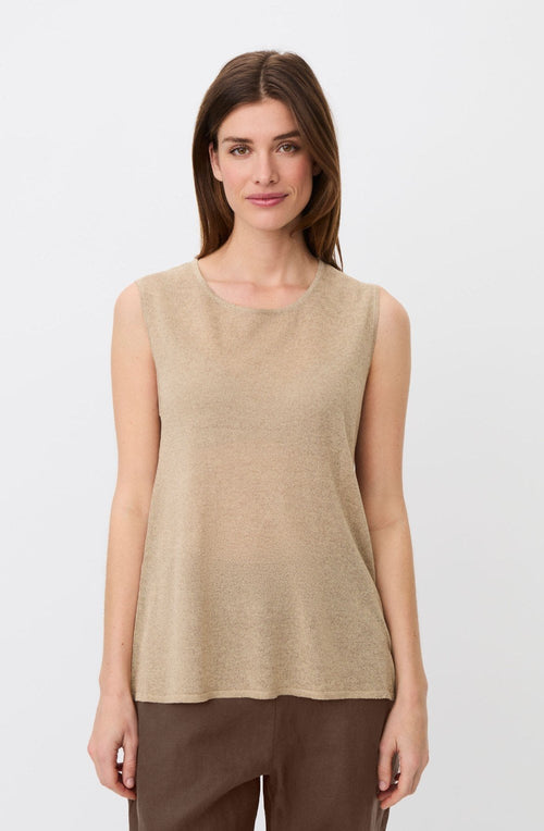 Farilynn Super Fine Knit Wind Chime Shimmer Top