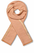 Farinna Bisquit and Gold Edged Scarf