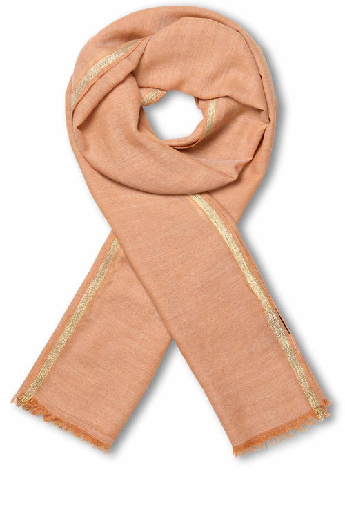 Farinna Bisquit and Gold Edged Scarf