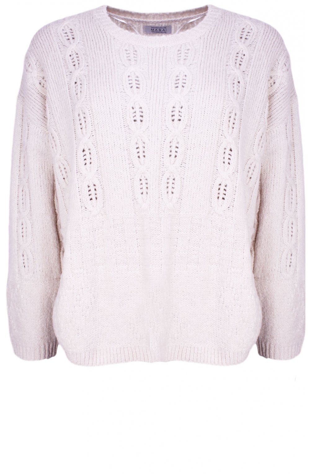 Fasana Cream Cable Knit Jumper