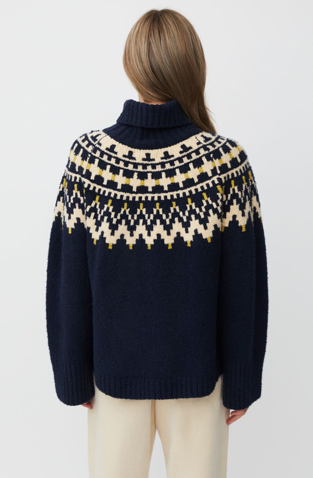 Fatima Navy Blazer Icelandic Jumper