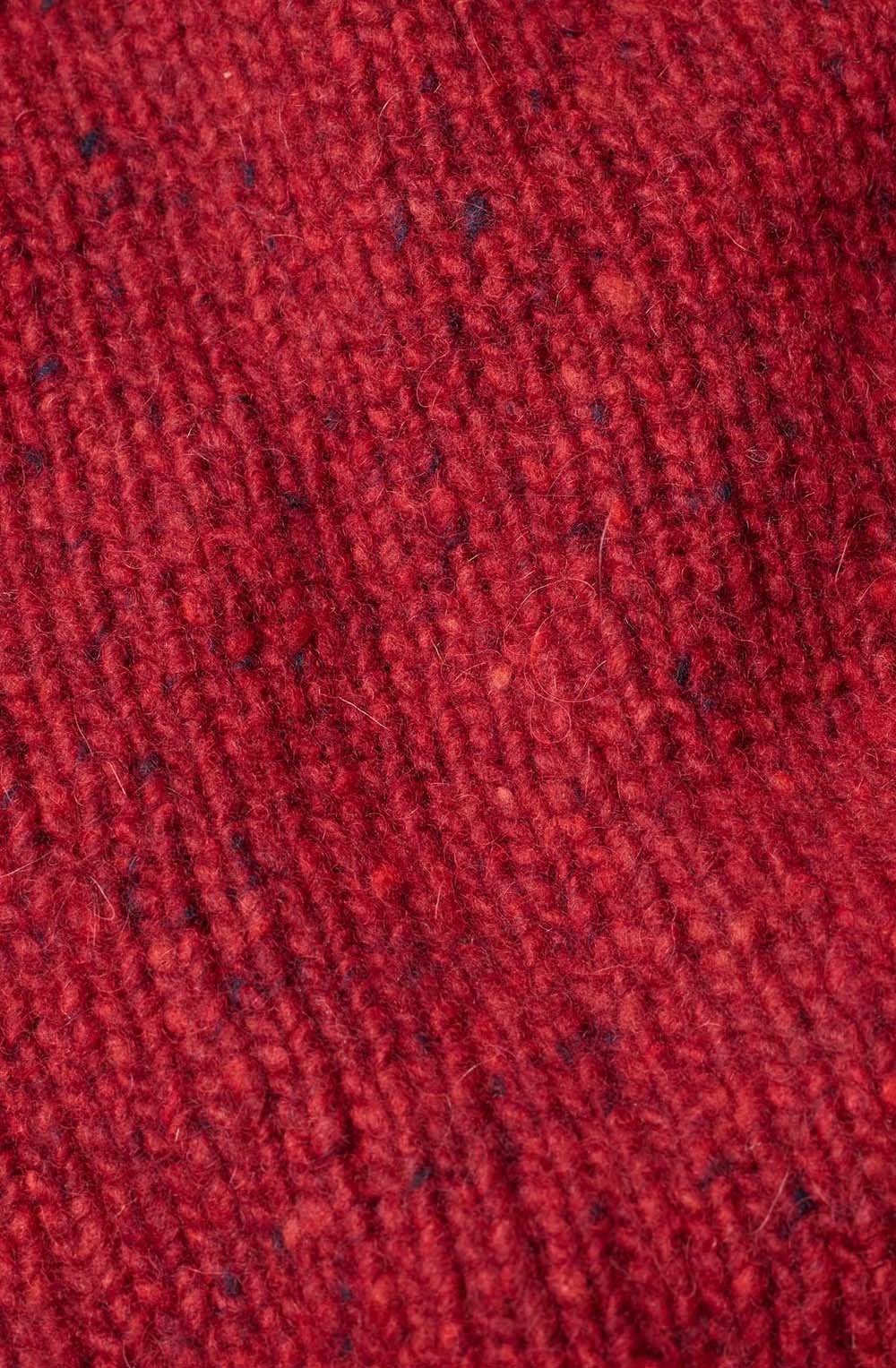 Fenoria Red Dahlia High Neck Chunky Jumper