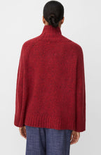 Fenoria Red Dahlia High Neck Chunky Jumper
