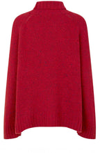 Fenoria Red Dahlia High Neck Chunky Jumper