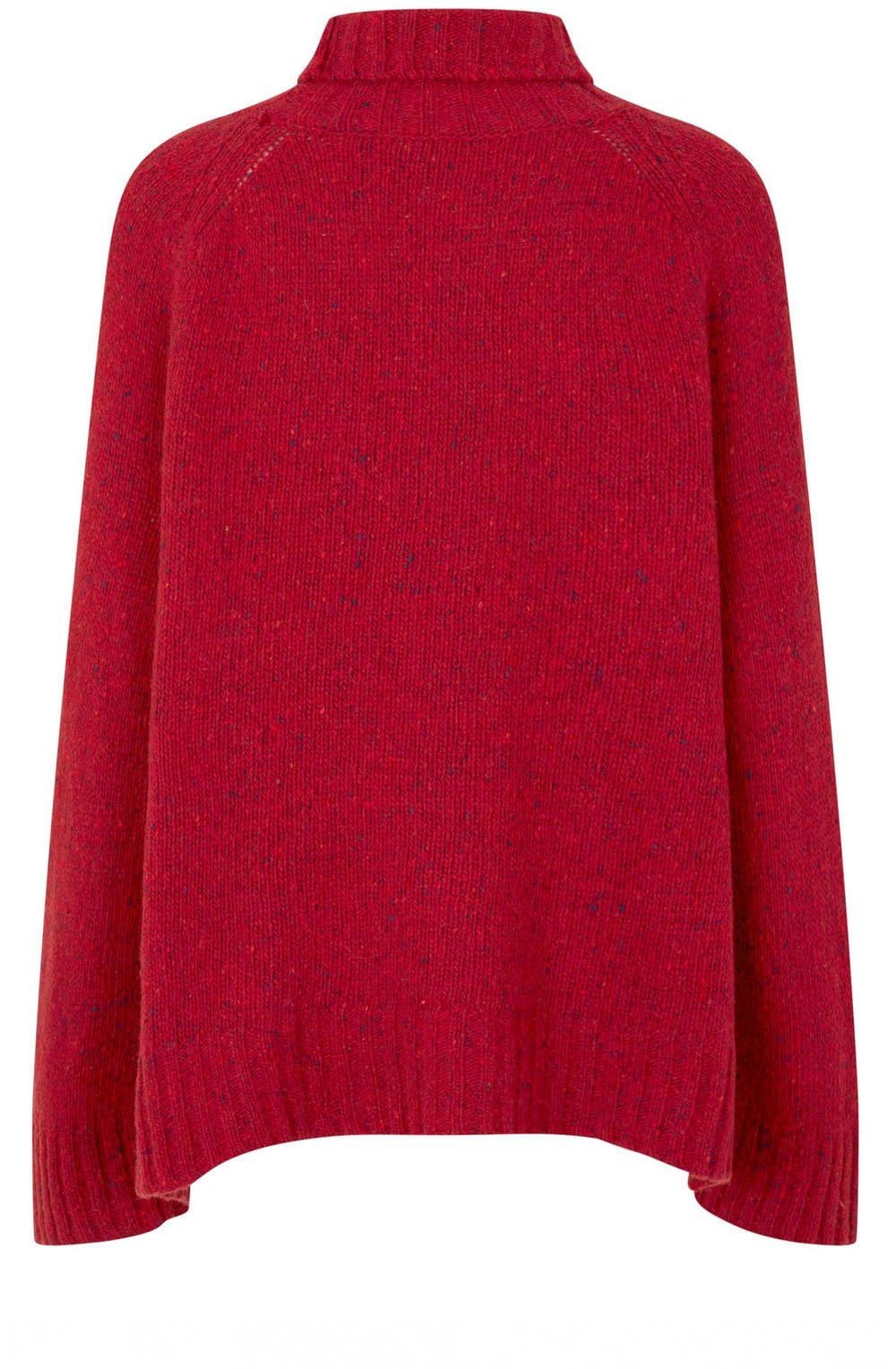 Fenoria Red Dahlia High Neck Chunky Jumper