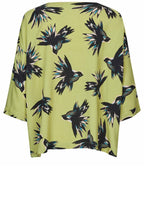 Fern Green Bird Print Becca Blouse