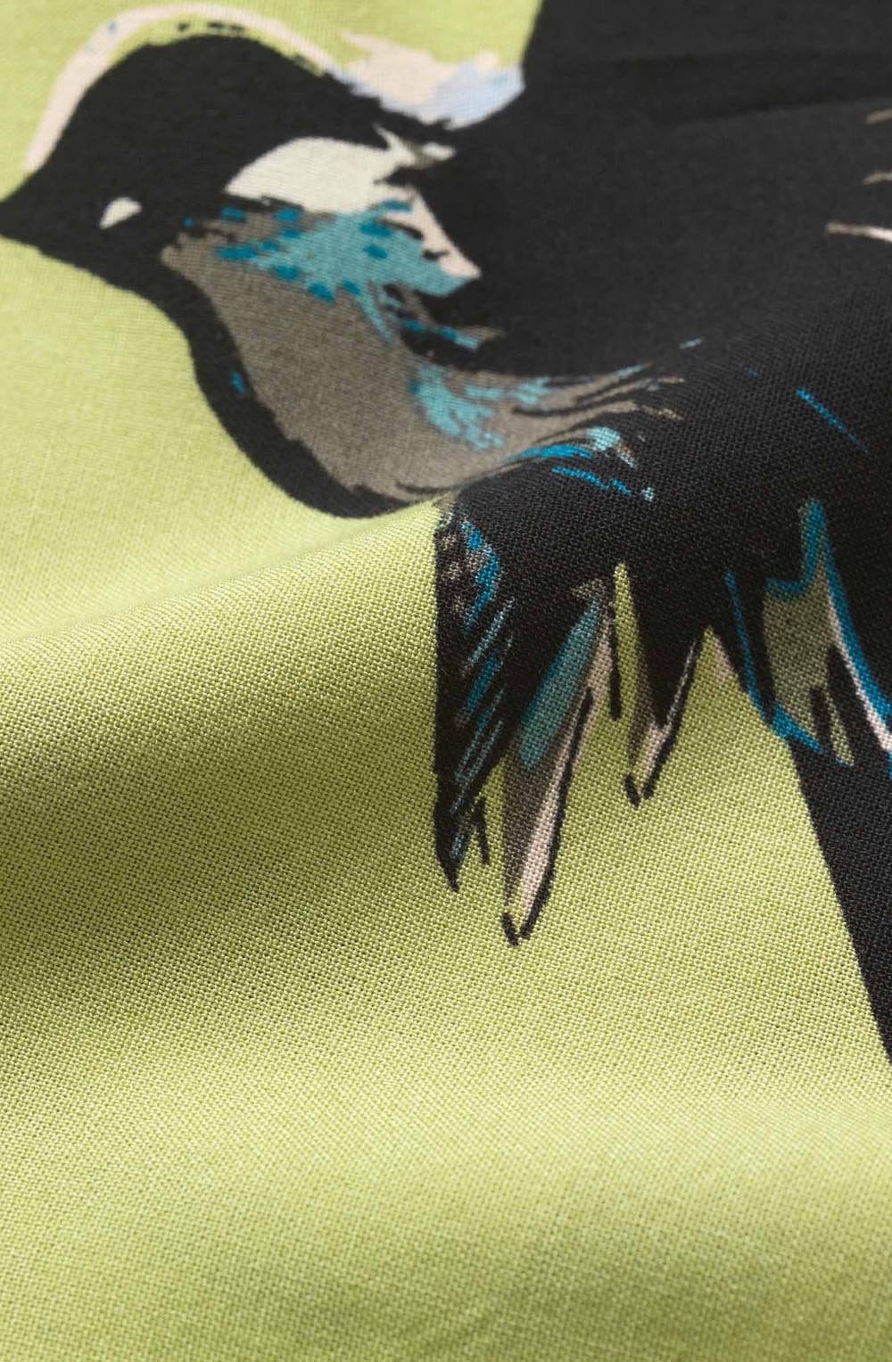 Fern Green Bird Print Becca Blouse