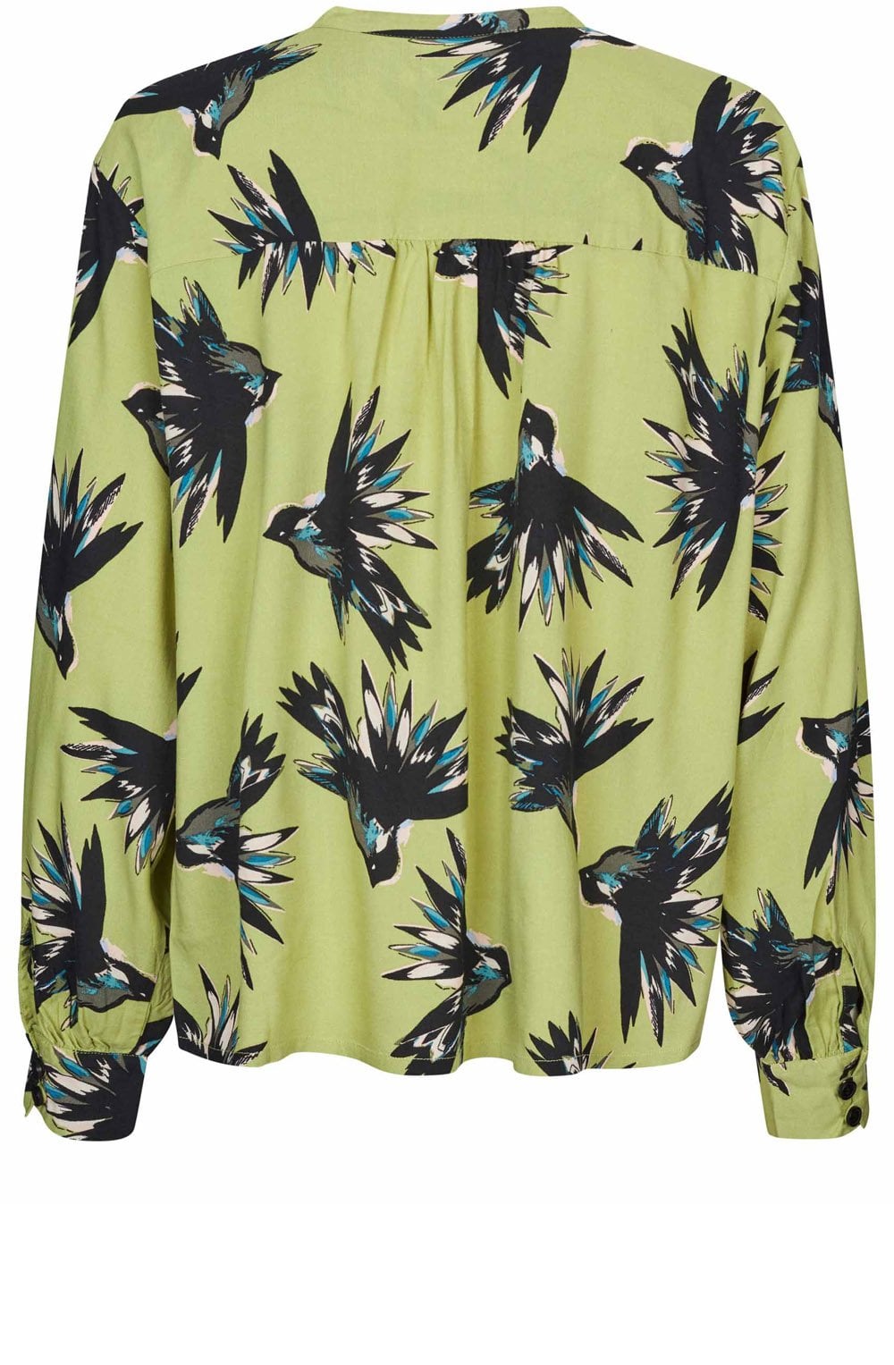 Fern Green Bird Print Bonitai Blouse