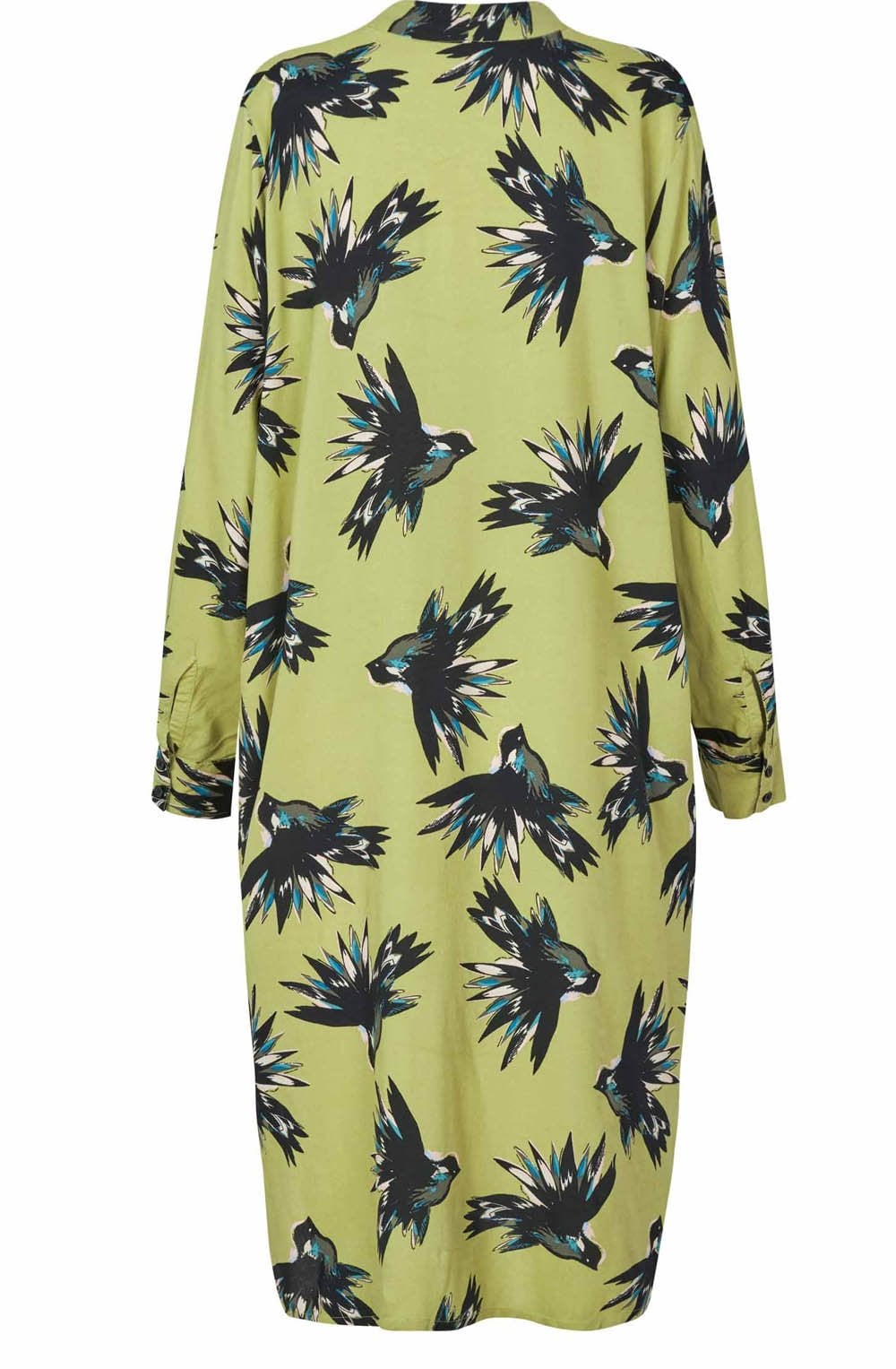 Fern Green Bird Print Nedi Dress
