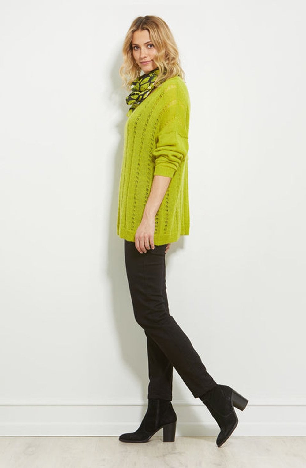 Filiz Limelight Loose Knit Sweater