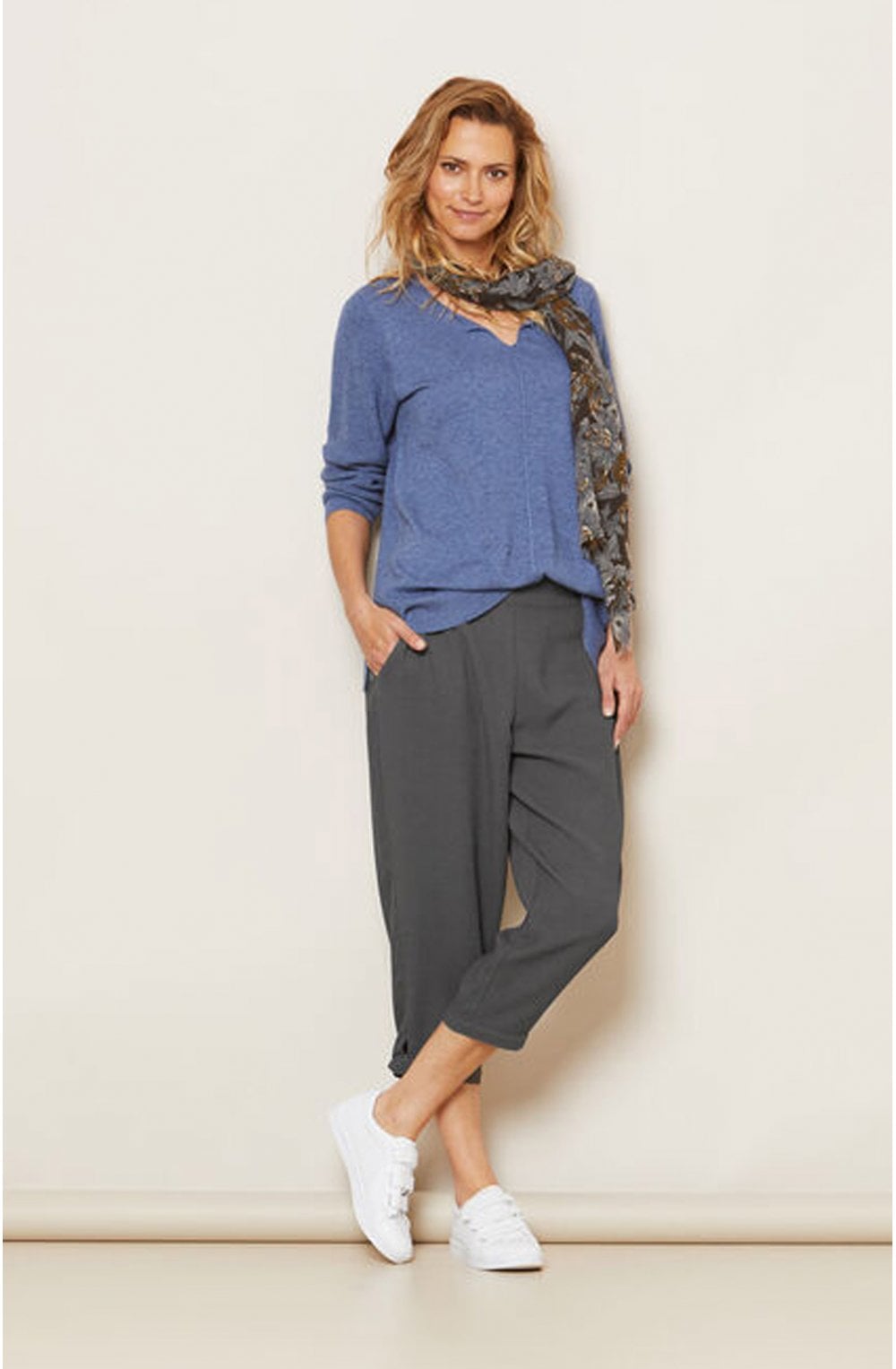 Finella Blue Knit Jumper