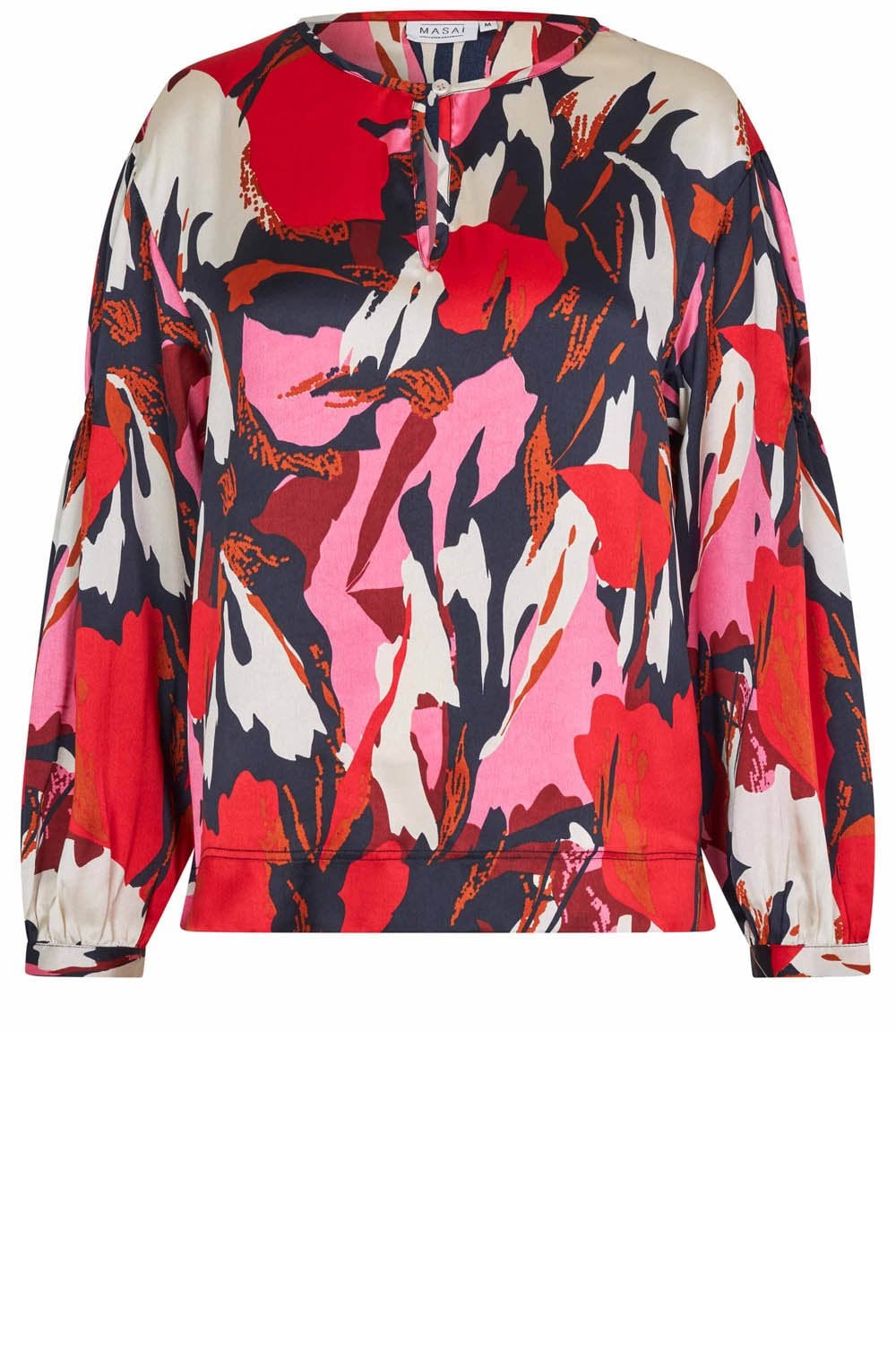 Flame Scarlet Satin Finish Danette Blouse