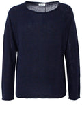 Flora Navy Knit Sweater