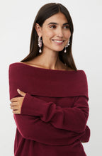 Floraia Twany Port Wide Fold Over Neck Jumper