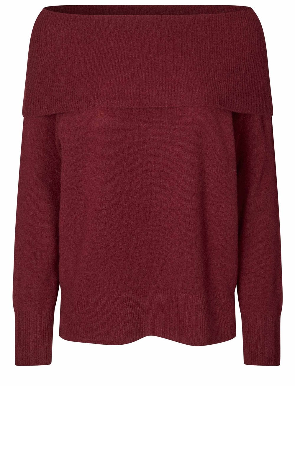 Floraia Twany Port Wide Fold Over Neck Jumper
