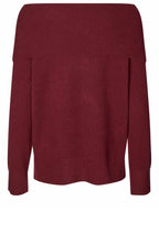 Floraia Twany Port Wide Fold Over Neck Jumper