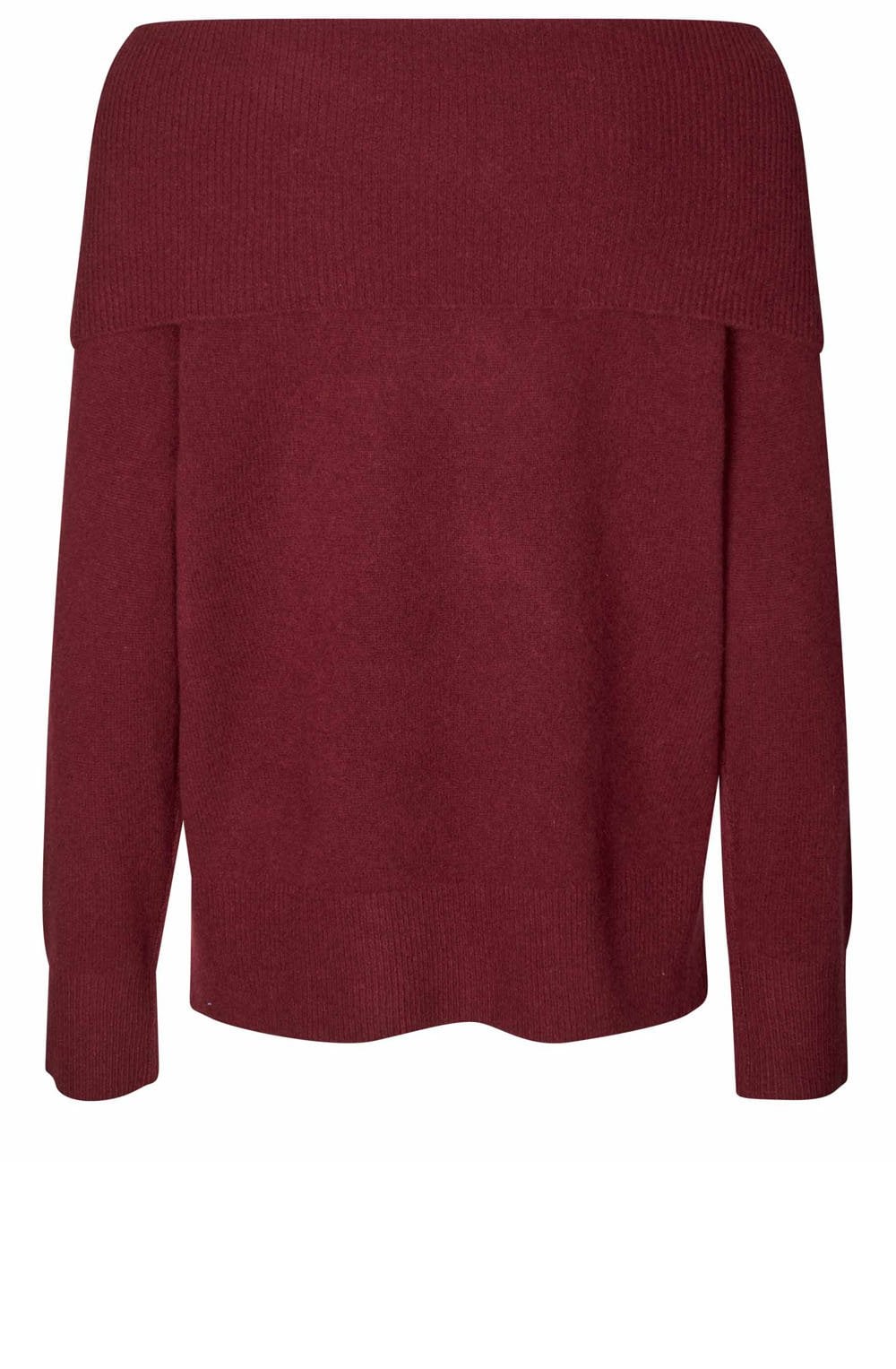 Floraia Twany Port Wide Fold Over Neck Jumper