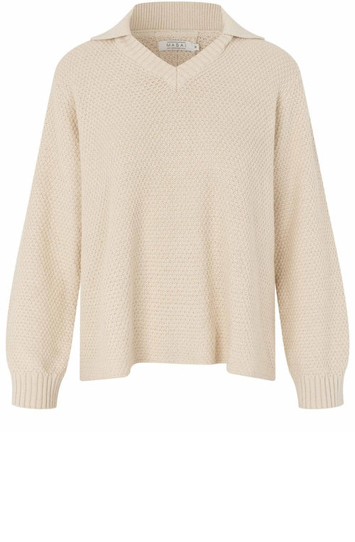 Florivelle Whitecap Collared Oversized Jumper