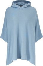Fontini Faded Denim Hooded Poncho