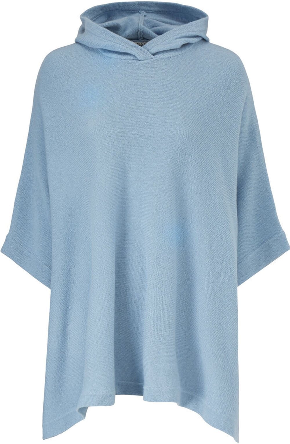 Fontini Faded Denim Hooded Poncho