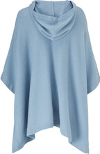 Fontini Faded Denim Hooded Poncho