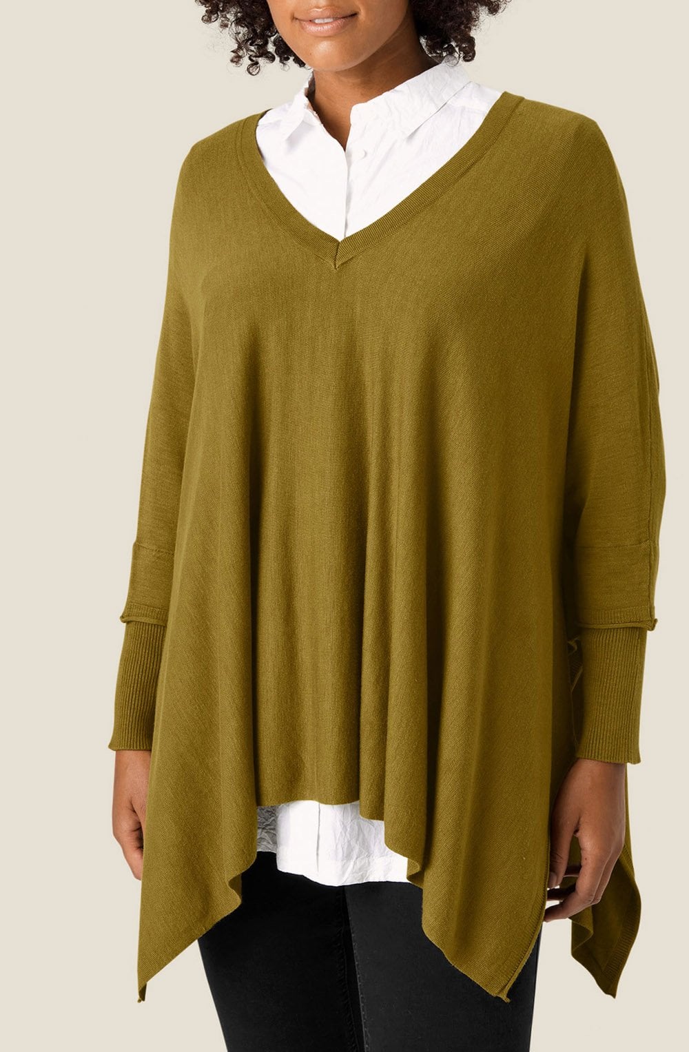 Fosna Fir Green Oversized Jumper