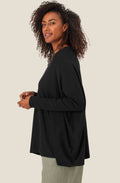 Foxanne Black High Neck Oversized Jumper